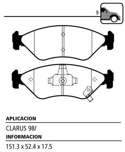 Juego Pastillas De Freno Litton P/ Kia Clarus Desde 1996