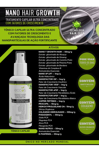 Kit Nano Capilar Crescimento Cabelos Fortes Completo - Eccos