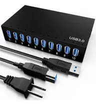 Comprar Concentrador Usb 3 0 De Aluminio 10 Puertos  Cargador D...