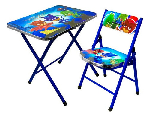 Mesa + Silla Infantil Plegable Escritorio Niño Niña 60x40cm