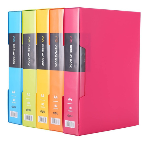 Carpeta Deli Con Folios Vivid Colors A4 80 Hojas Febo