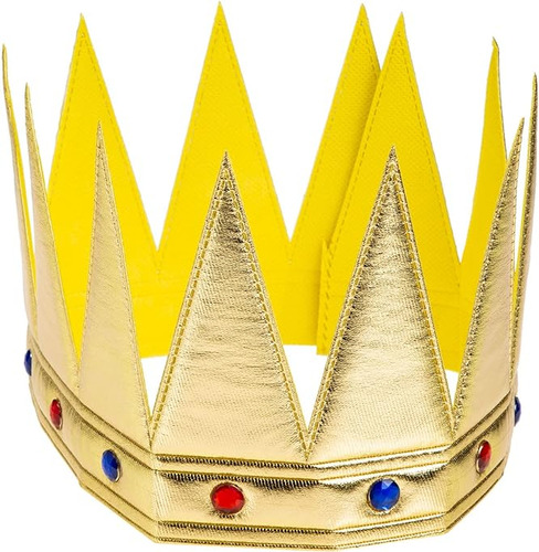 Disfraz Rey Oro Para Cumpleaños Rey Y Principe Accesorio Par