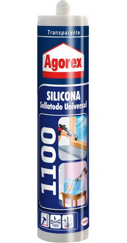Silicona Agorex 1100 Sellatodo Universal 300ml Trasparente