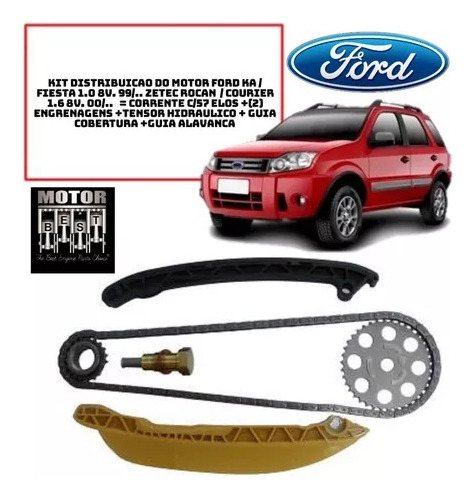 Kit Distribuição Ford Ecosport 1.6 8v 2000 - Em Diante