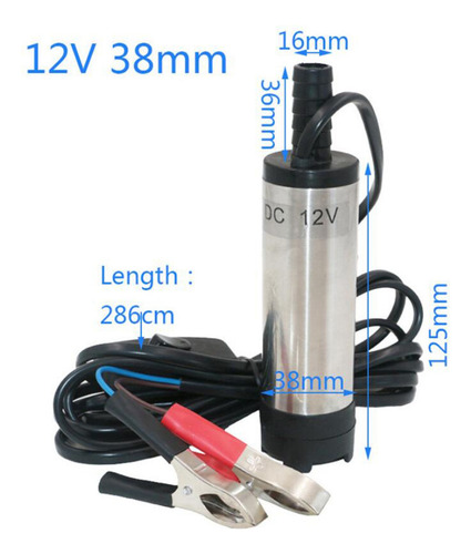 Kit De Transferencia De Aceite Clip Siphon De 12 V Y 38 Mm