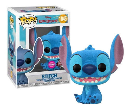 Boneco Funko Pop Stitch Flocked 1045 Edição Especial Disney