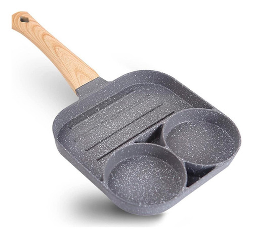 Frigideira Para Carne Frita 2 Buracos Antiaderente Ovos