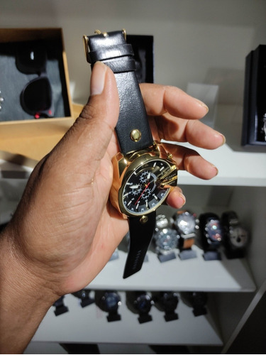 Relógio Curren 8176 Preto Com Dourado Luxo