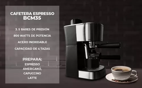 Cafetera Premium Expresso Cappuccino 800 Watts 4 Tazas