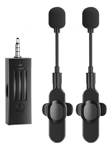 Lavalier Lapel Mic Micrófono De Solapa Inalámbrico 2 En 1