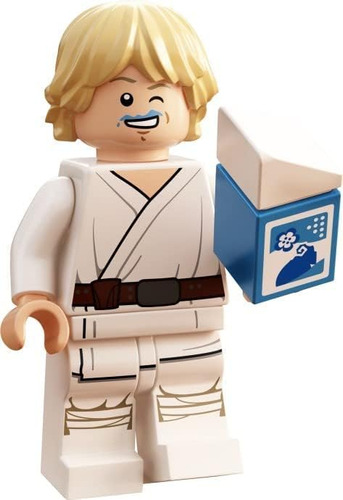 Lego Luke Skywalker Con Bolsa De Plástico De Leche Azul