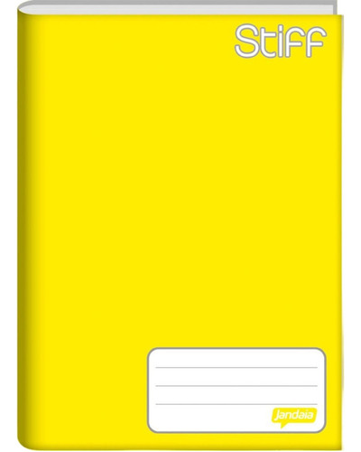 Caderno Brochura 1/4 Capa Dura Stiff 48 Folhas Amarelo Kit10