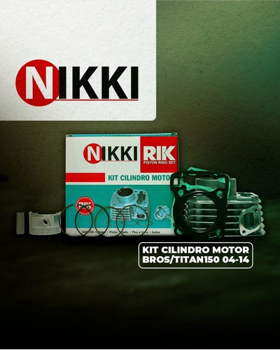 Kit Cilindro Titan 150 Nikki Std Aneis Rik