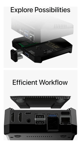 Kit Micro Pc Metalico + Raspberry Pi + M.2 Nvme Ssd (oem)
