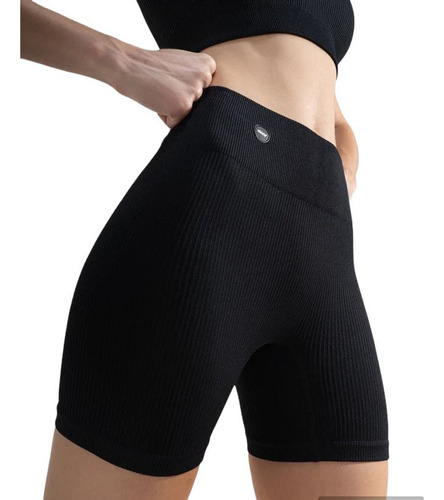 Calza Touche Sport Biker Corta Negra Seamless