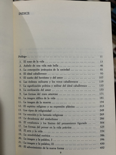 El Otoño De La Edad Media. Johan Huizinga (Usado)