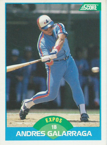 Barajita Andres Galarraga Score 1989 #144 Expos Montreal