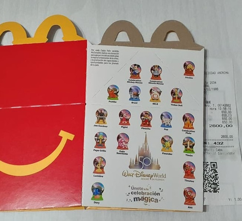 Disney Aniversario 50 Años Mc Donalds 2022 Mickey Y Minnie