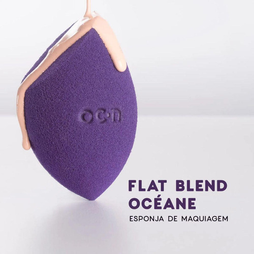 Esponja Maquiagem Flat Blend Roxa Hidrófila Sem Látex Océane