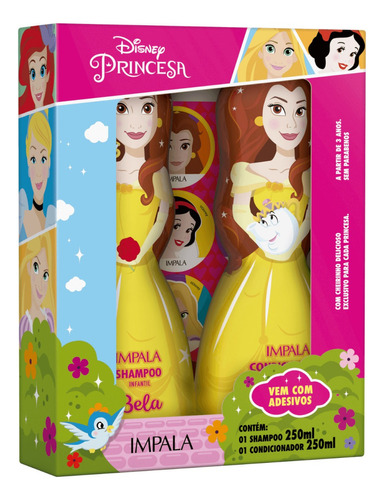  Kit Infantil Princesa Bela Shampoo E Condicionador 250ml