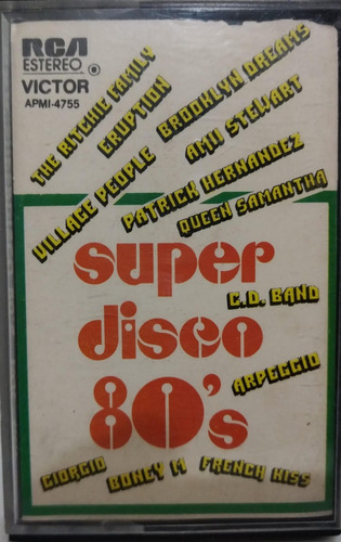 Varios Artistas  Super Disco 80´s Cassete La Cueva Musical
