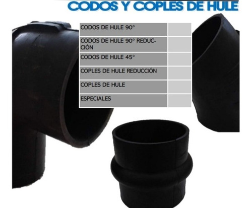 Codo De Hule De 3 1/2 X 3 1/2 