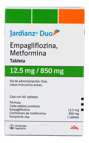 Jardianz Duo 12.5 Mg / 850 Mg Caja Con 60 Tabletas
