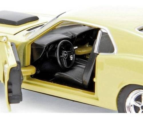 1970 Ford Mustang Boss 429 Amarelo - Escala 1:24 - Motormax