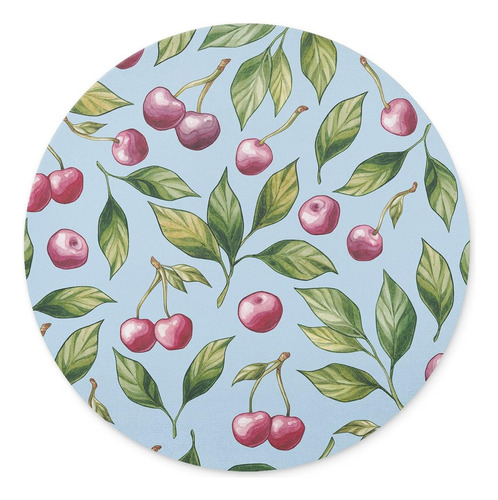 Mouse Pad De Cereza Con Hojas Y Ramas, Alfombrill