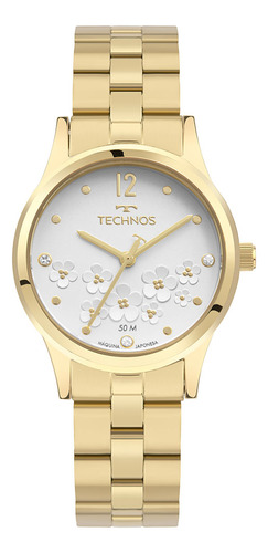 Relógio Technos Feminino Trend Dourado - 2036mtd/1k Bisel Prata