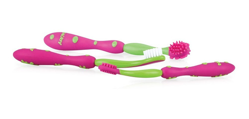 Juego De 3 Cepillos Dentales Nuby Para Bebe