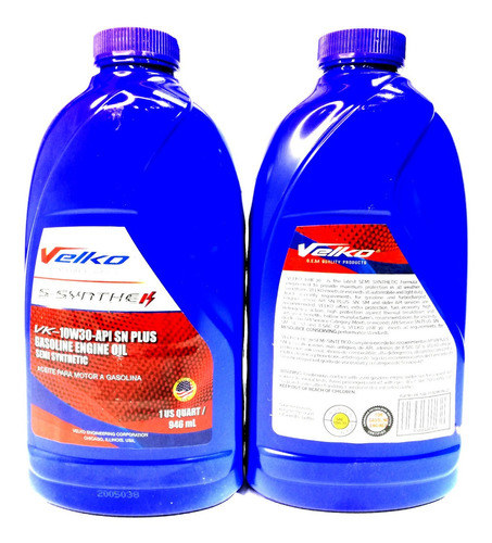 Aceite De Motor Semisintetico 10w30 Made In Usa 946ml Tienda