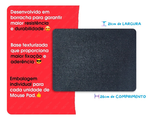 Mousepad Atacado / Revenda Cx Fechada Com 50 Peças
