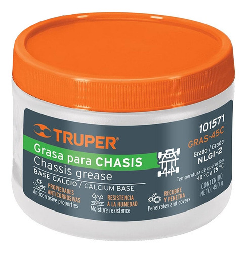 Grasa Lubricante Chasis Base Calcio 450 G  101571 4 Pzs