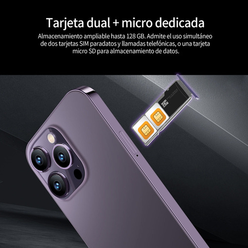 . Phone Android Barato I14 Pro Max 6.3 Black