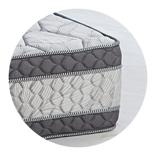 Sommier Topacio Espuma Marfil Plus Queen de 190cmx160cm gris y blanco con base dividida