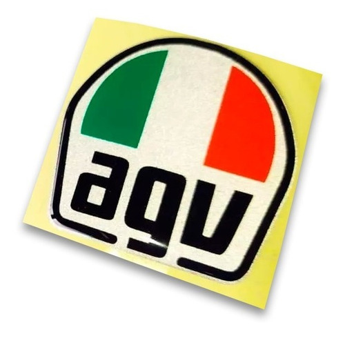 Emblema Agv Reflectivo, Alto Relieve 3d Para Tu Casco, Moto.