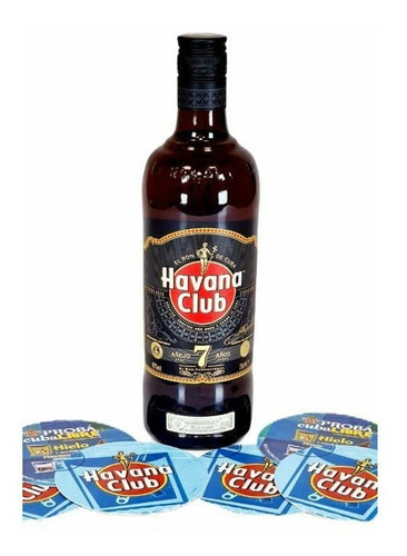 Ron Havana Club Añejo 7 Años 750ml + 6 Posavasos