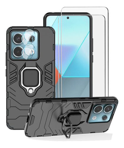 Uso rudo Funda Para Redmi Note 13 5g + 2 Micas + 2 Lentes