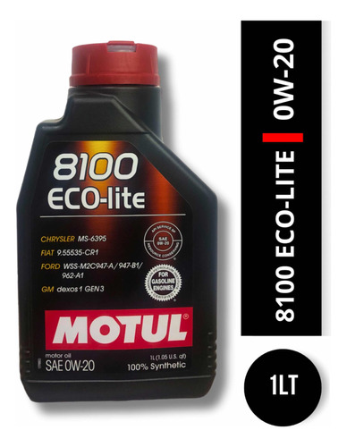 Aceite Motul 8100 Eco Lite 0w20 Sintético