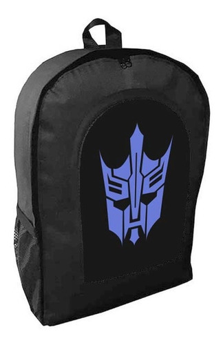 Mochila Negra  Transformers Adulto / Escolar G15