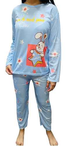Pijama Manga Larga Diseños Mujer - Algodón