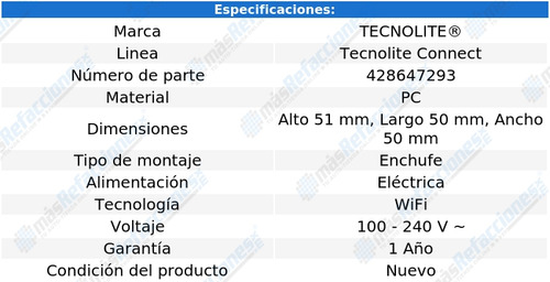Enchufe Inteligente Wifi Multivoltaje Tecnolite