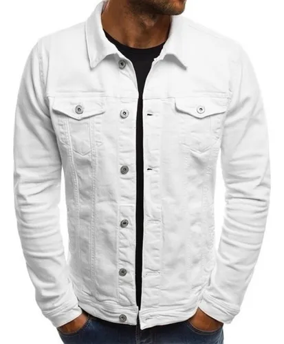 Chamarra Mezclilla Blanca Hombre MercadoLibre