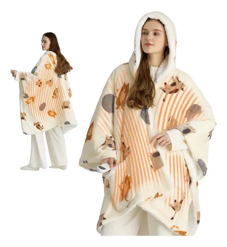 Manta Térmica Portátil, Chal, Ropa De Cama, Poncho Eléctrico