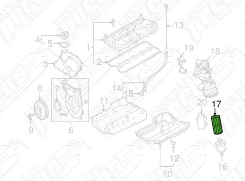 Filtro De Óleo Passat 2.0 Fsi 2005-2010 Original
