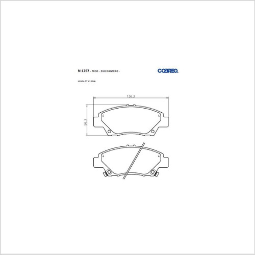 Pastilha De Freio Cobreq N-1767 Honda Wr-v De 2017 Até 2023