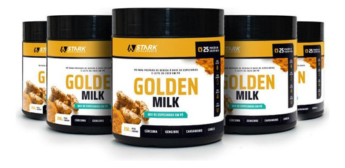 Kit 5x Golden Milk Stark - Natural (250 G)