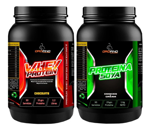 Pack 1kg Whey + 1kg Proteína De Soya !! Envío Gratis !!