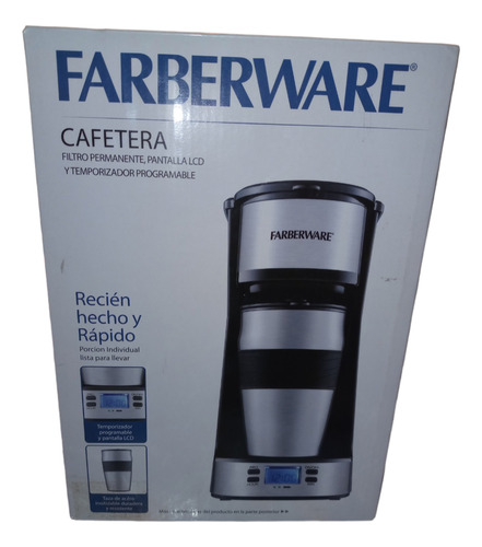 Cafetera Farberware Personal To Go Con Termo Y Pantalla 